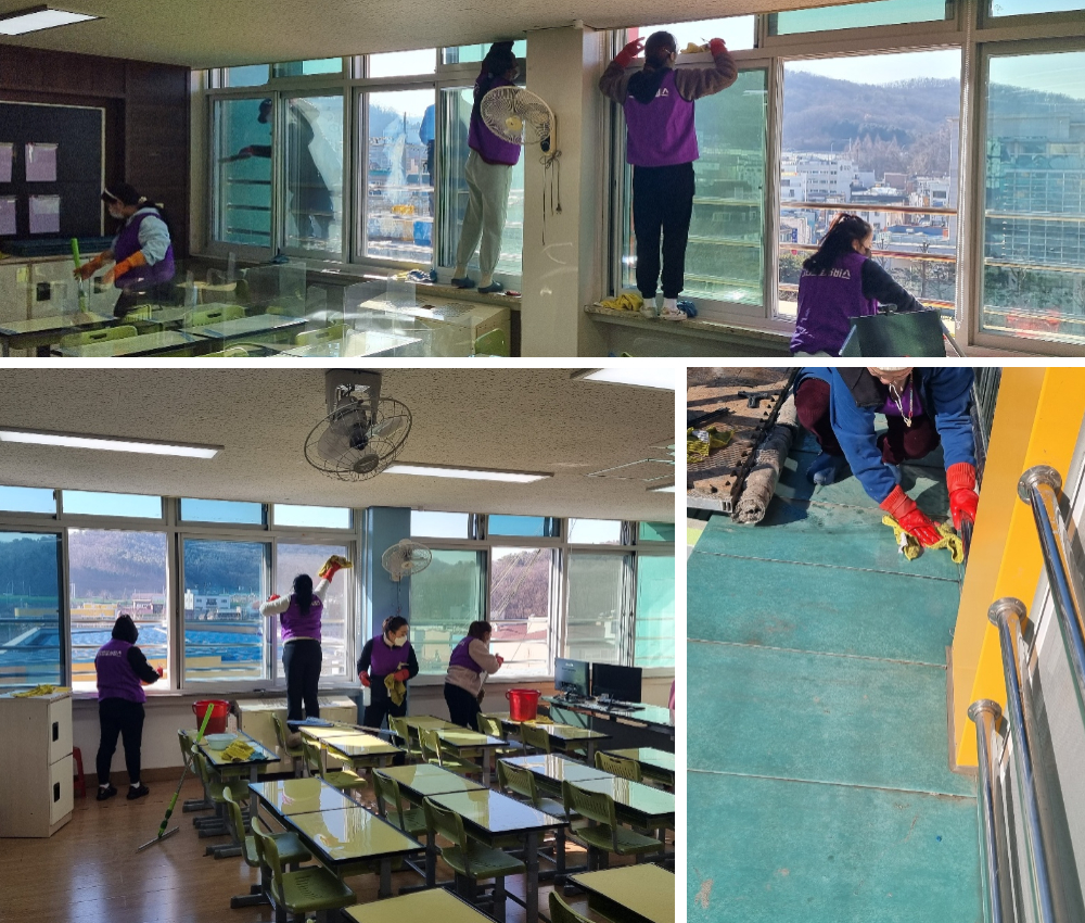 부천 학교 창문과 창틀청소 서비스 - 완벽한 청결을 위해 관한 작업사진입니다.