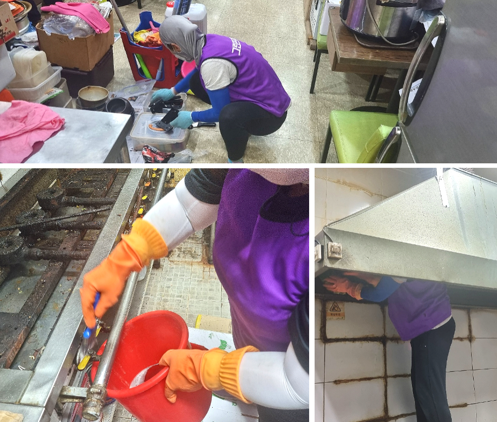 부천시 식당청소 - 부천역 주변 직장인들의 맛있는 밥먹기 공간 관한 작업사진입니다.