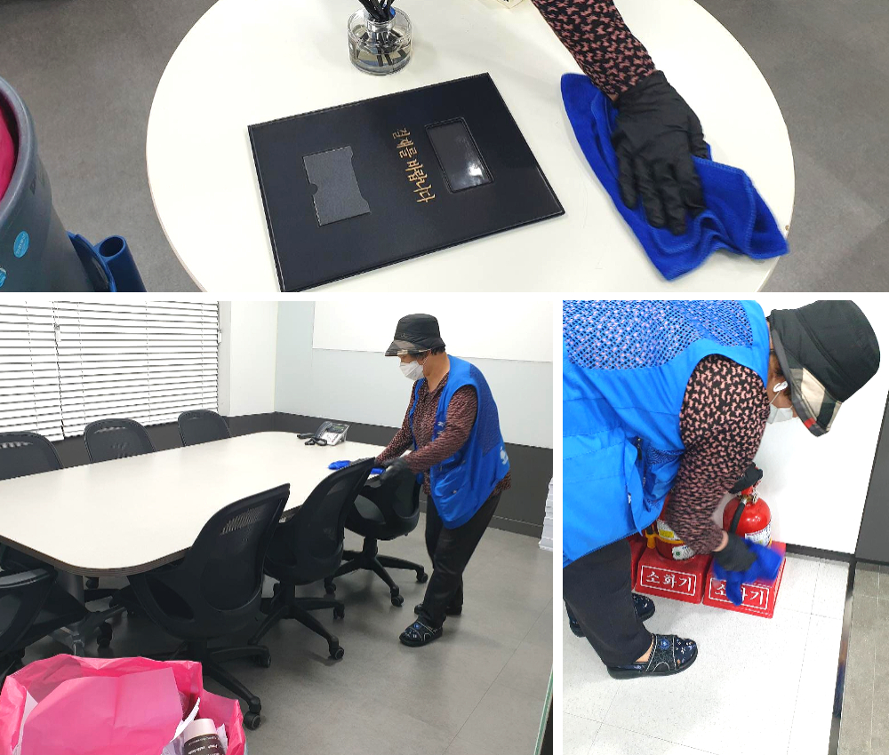부천 사무실 정기청소 - 100평과 200평, 깨끗한 환경을 유지합니다 관한 작업사진입니다.
