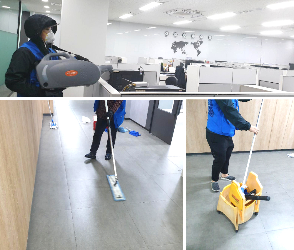 부천 사무실 정기청소 - 100평과 200평, 깨끗한 환경을 유지합니다 관한 작업사진입니다.