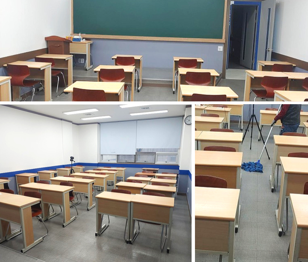 부천시 학원 청소 - 깨끗한 학습환경을 제공합니다 관한 작업사진입니다.